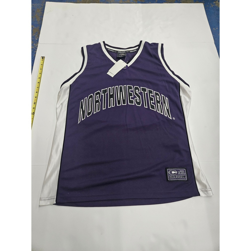 Colosseum Northwestern Wildcats Basketball Jersey Purple XL NWT 30 Mesh